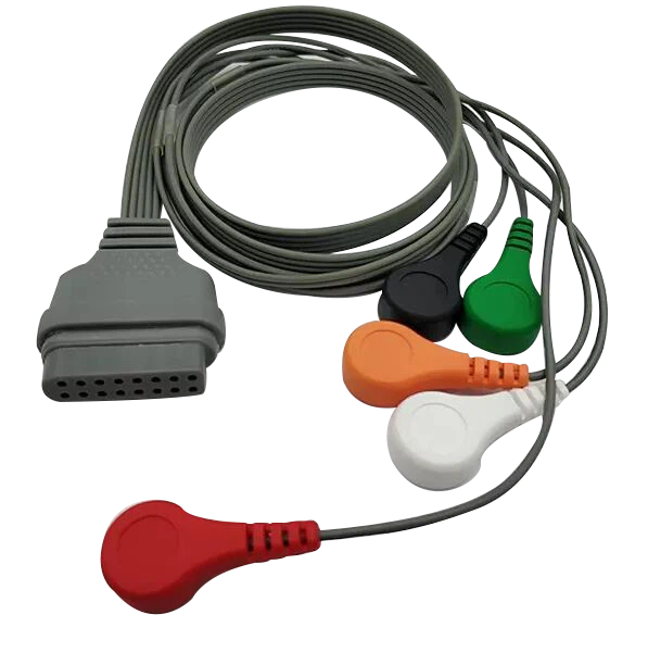 10 Lead Dynamic Ekg Holter Cable For Edan SE-2003 SE-2012