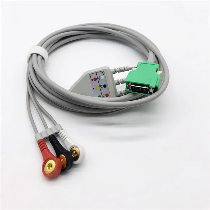 Nihon Kohden Compatible 20-Pin 3-Lead Reusable ECG Lead Wire best