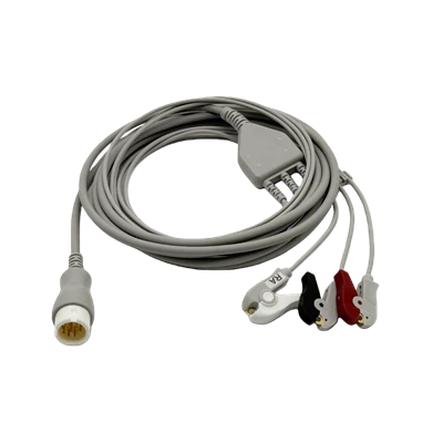 Philips 12-Pin 3-plon AHA ECG kab ak klip Grabber