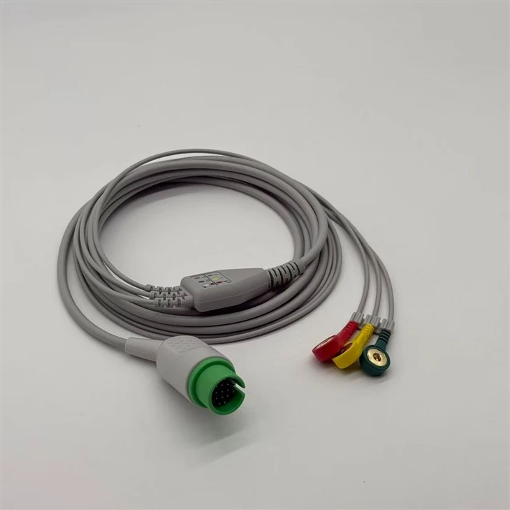 Spacelabs Compatible 17-Pin 3-Lead Reusable ECG Lead Wire factory