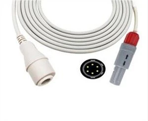 Nihon Kohden 6 PIN IBP Presyon kab Edwards transducteur