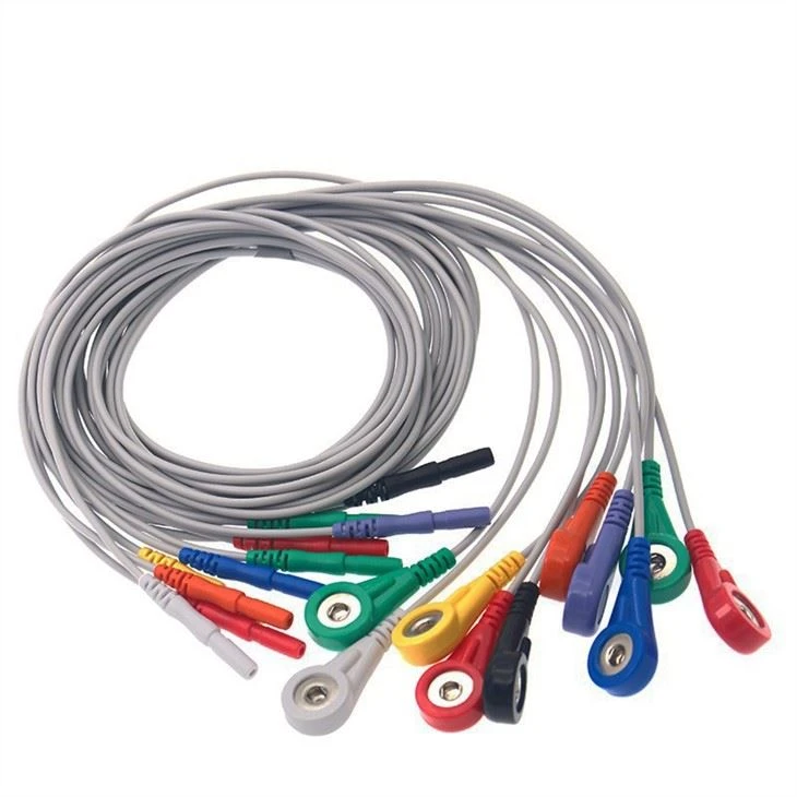ECG 10 Leads Holter Patient Cable Standard For Din1.5 Holtr Record
