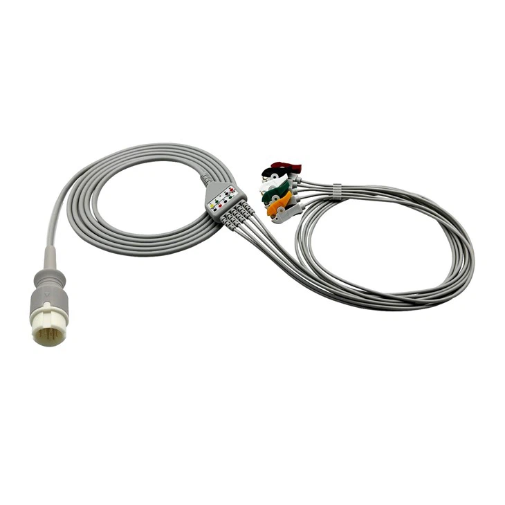 ECG Cable For Philips 5 Leads Snaps M1986A